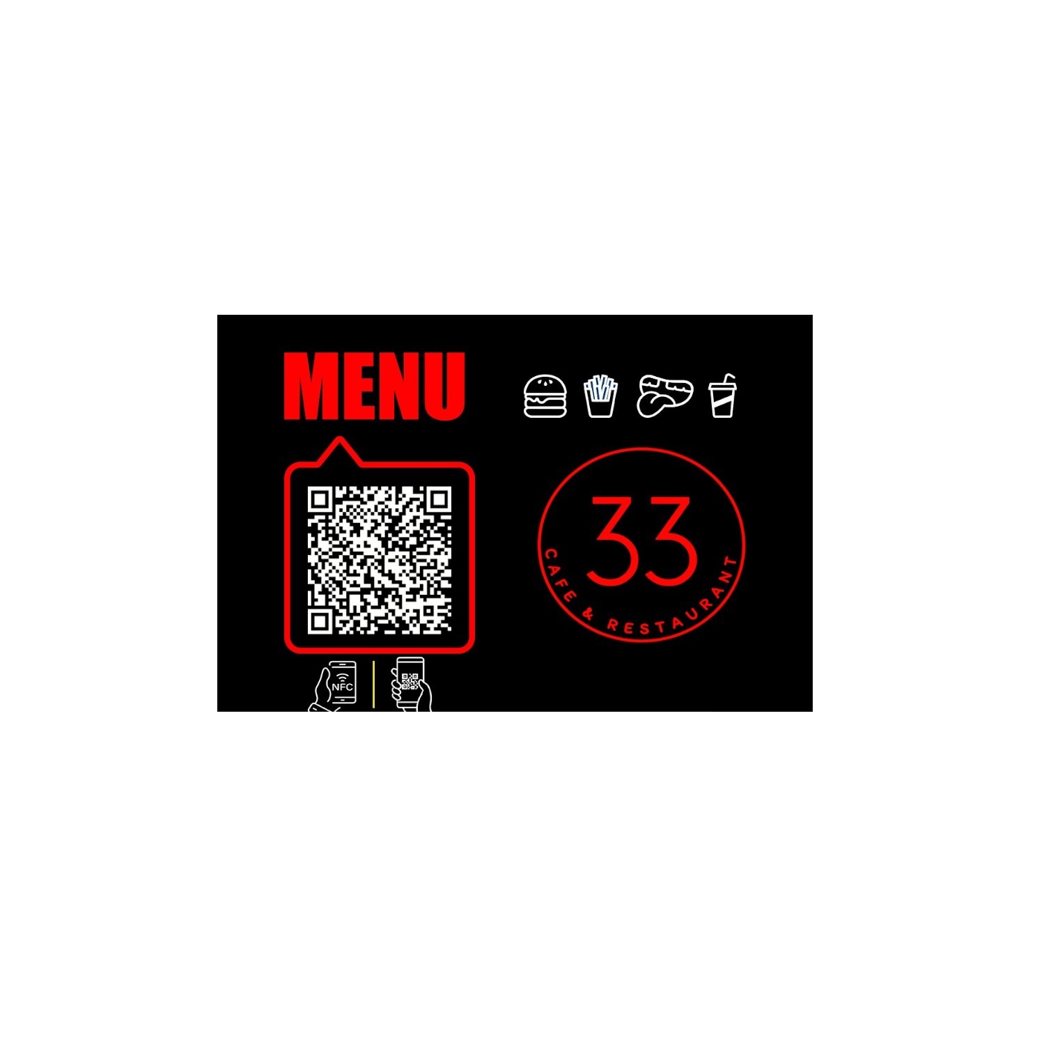 Menu nfc sticker
