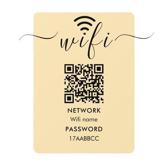 Sticker nfc  &amp; qr code wifi
