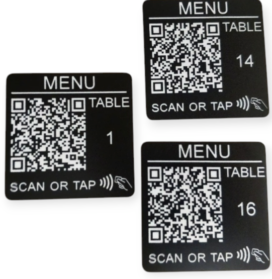 Menu tap or scan